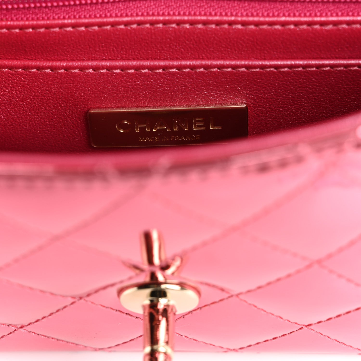 Chanel Mirror Calfskin Metallic Lambskin Quilted Hollywood Boulevard Mini Flap With Star Coin Purse Pink 7 of 12