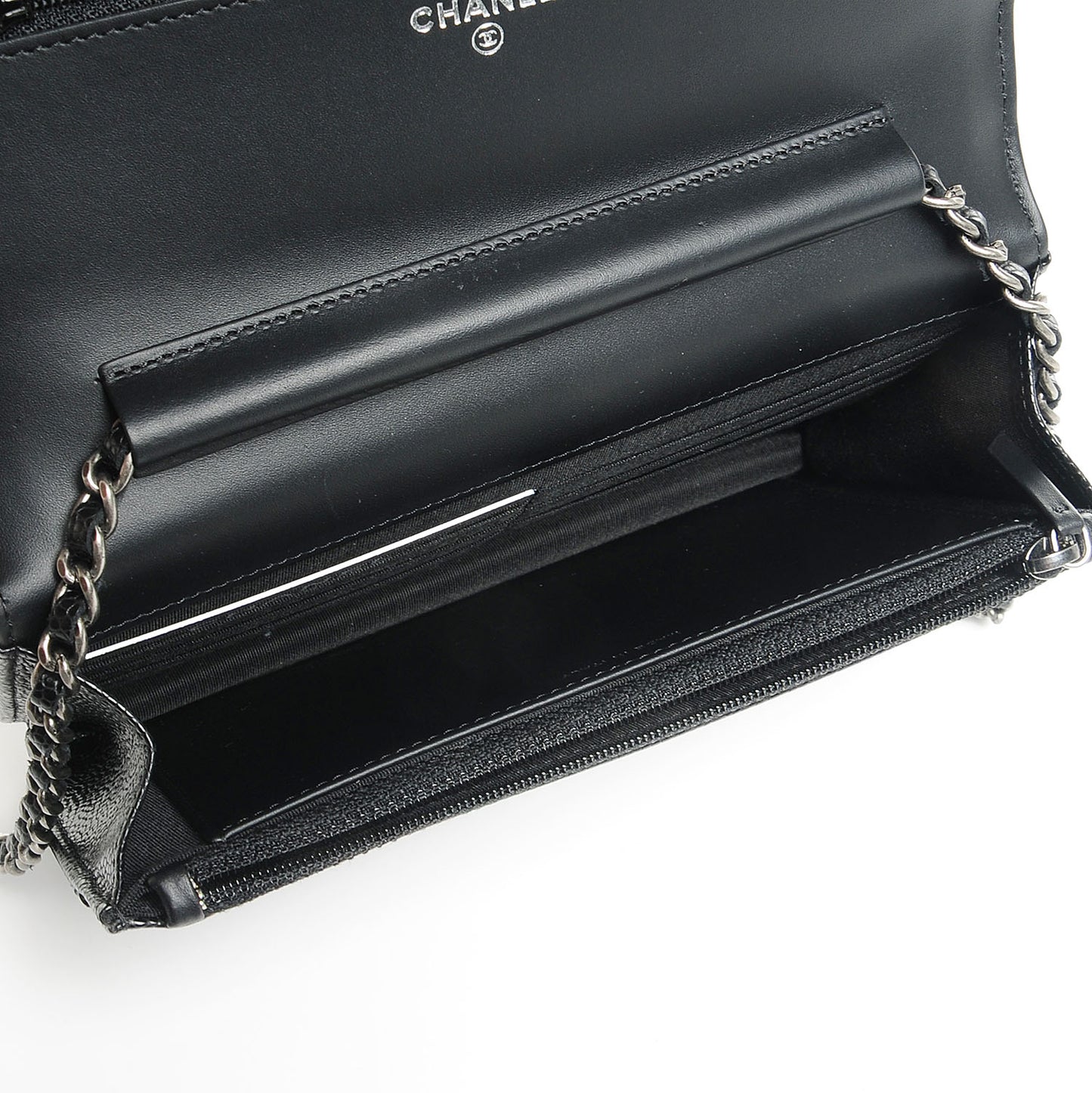 Caviar Quilted Boy Wallet On Chain WOC Black