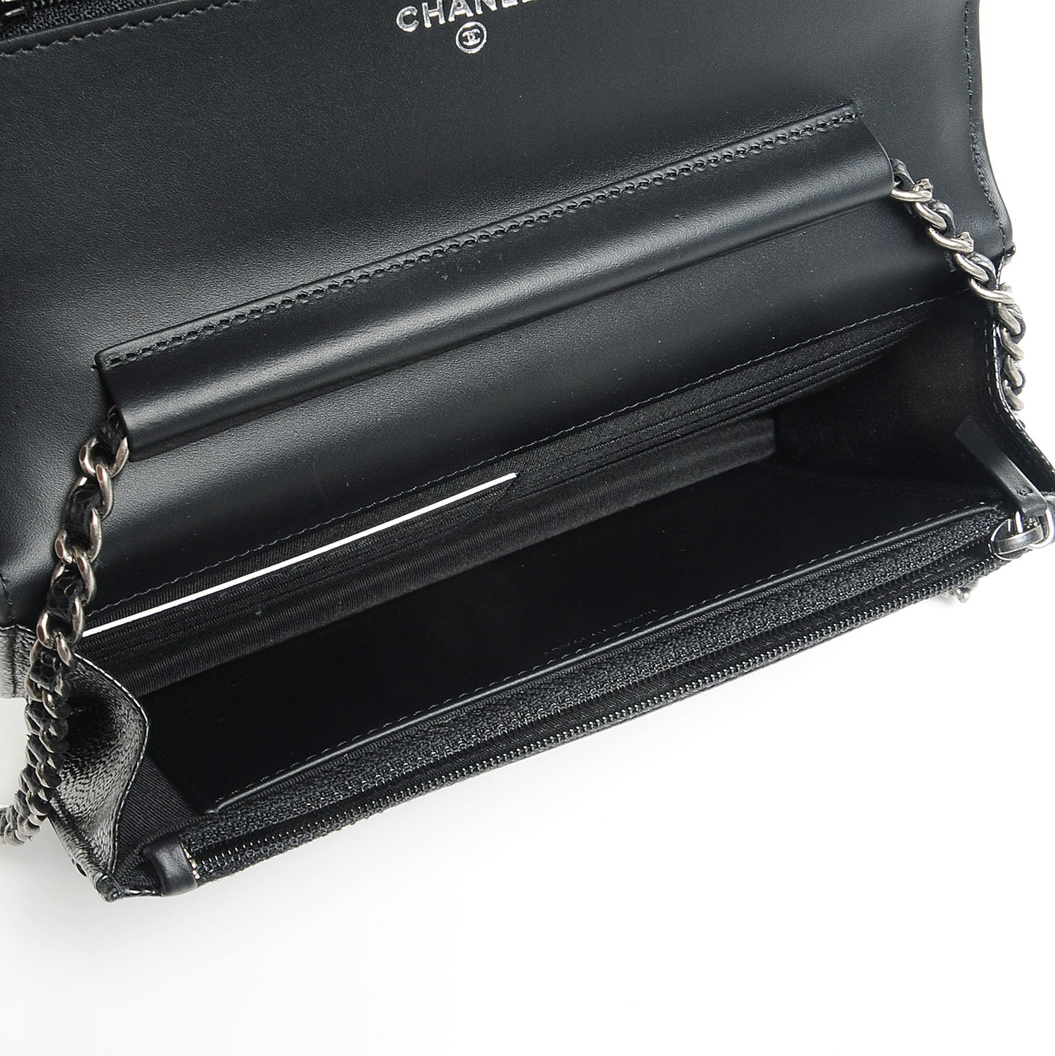 Chanel Caviar Quilted Boy Wallet On Chain WOC Black 5 of 8