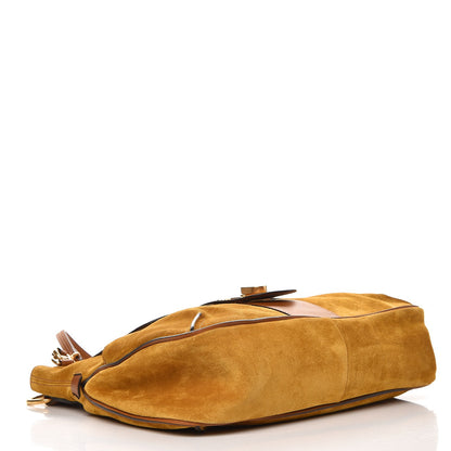 Chloe Suede Medium Lexa Shoulder Bag Mustard Brown 4 of 7