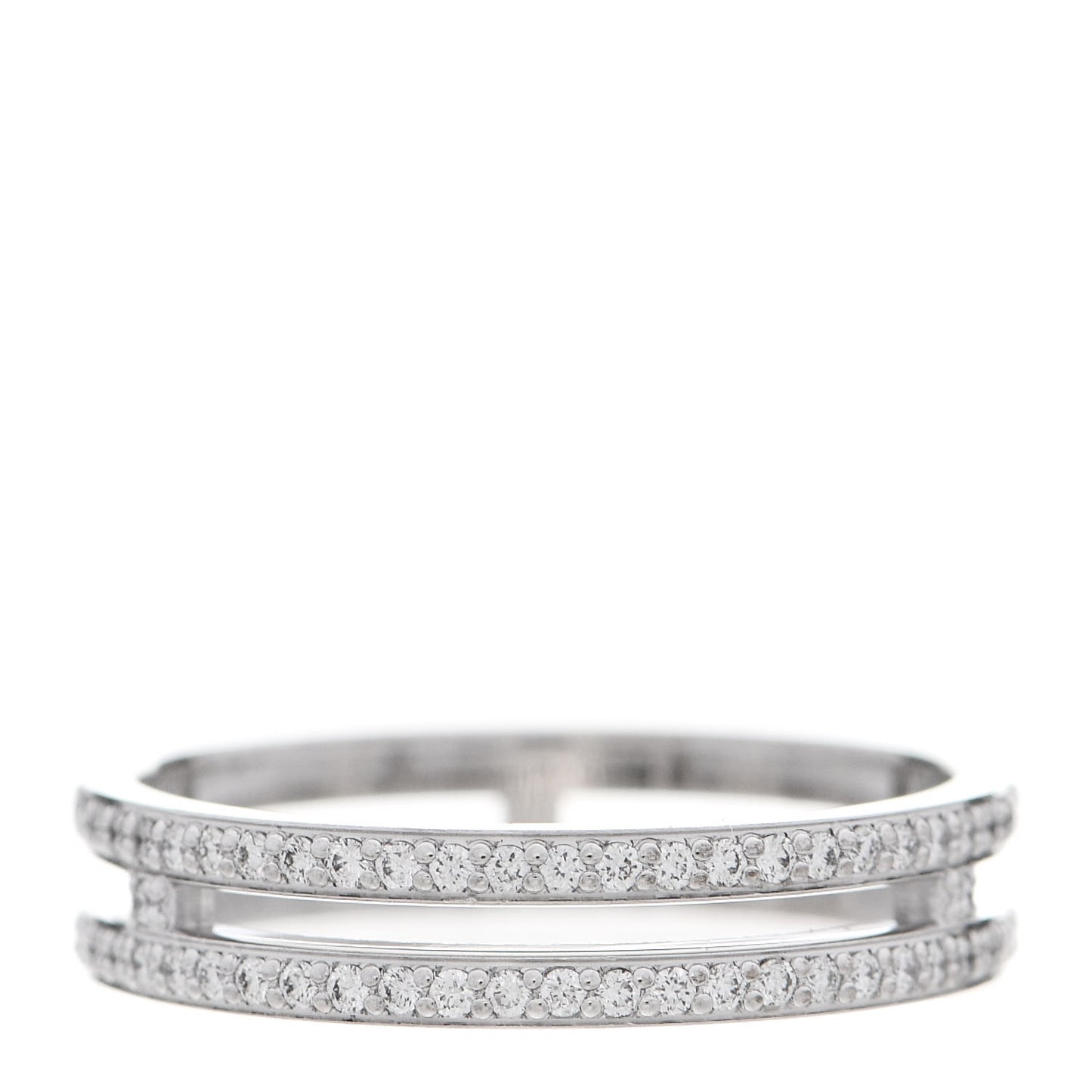 18K White Gold Diamond Ariane Wedding Band Ring 47 4.25