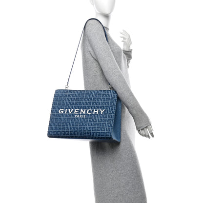 Givenchy Denim 4G Medium Chain Tote Blue 2 of 9