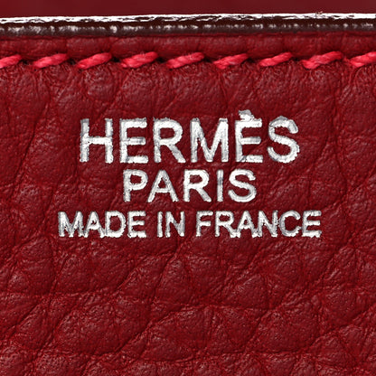 Hermes Taurillon Clemence Birkin 30 Rouge Vif 23 of 39