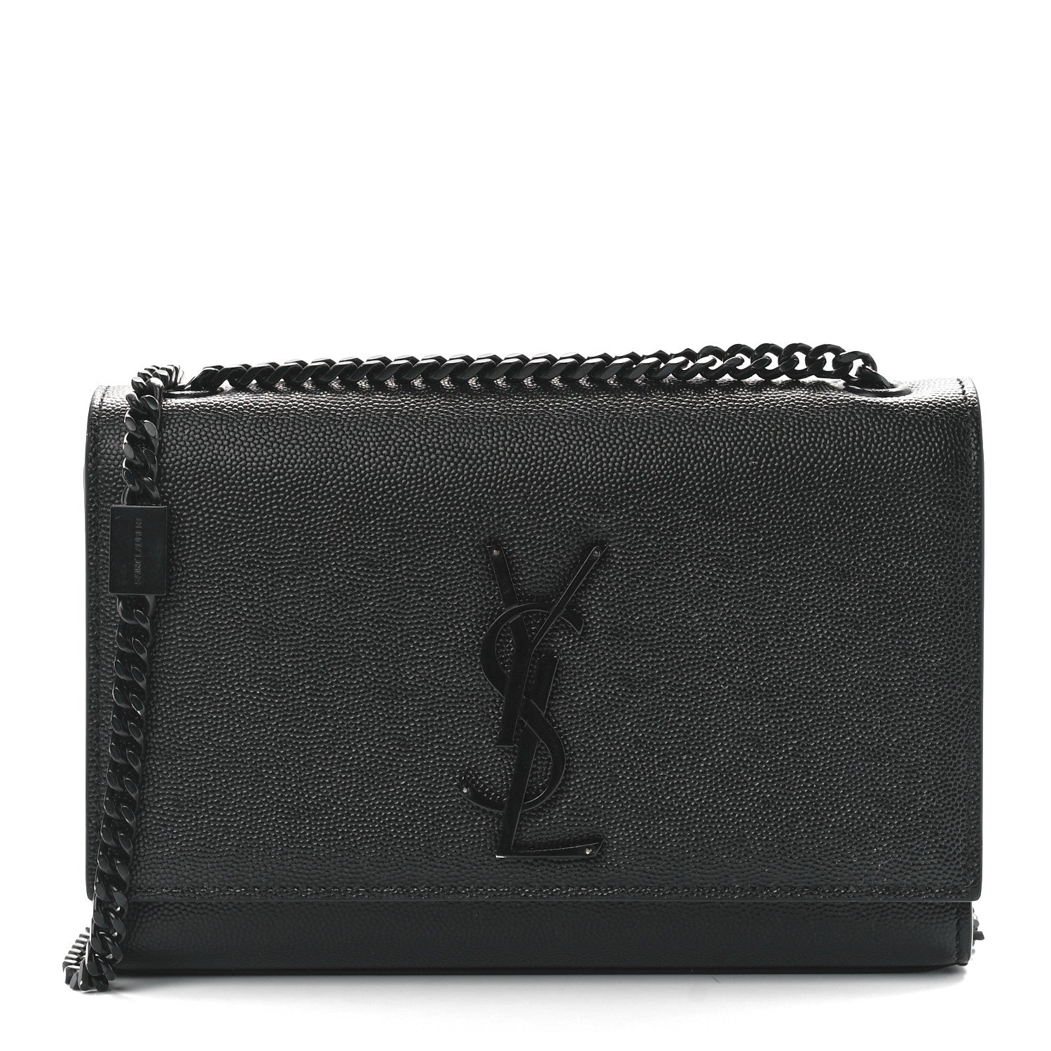 Saint Laurent Grain De Poudre Small Monogram Kate Satchel Black 1 of 15