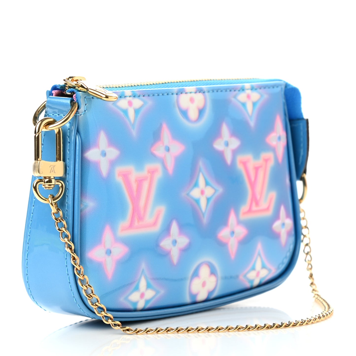 Vernis Valentine Mini Pochette Accessories Baby Blue Neon