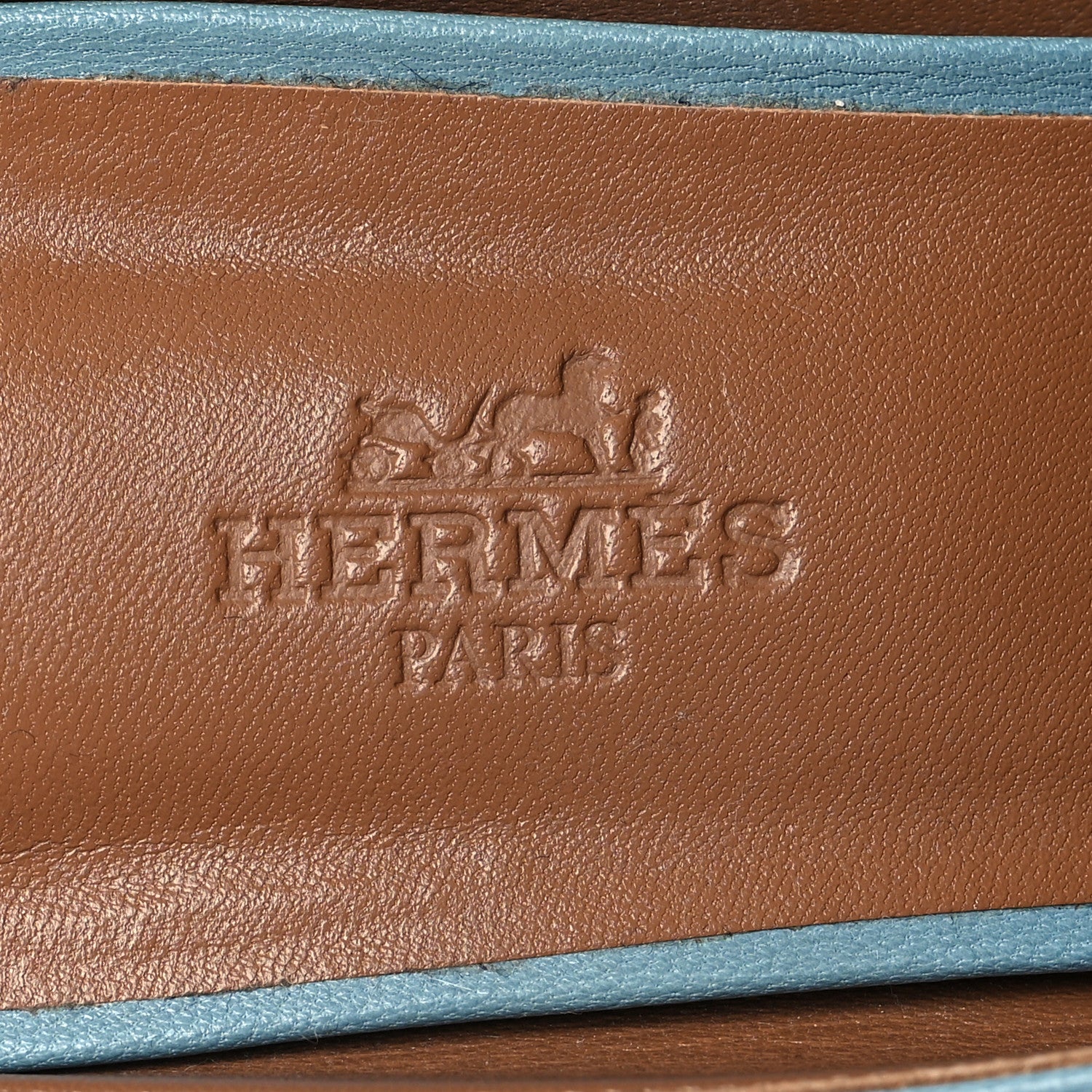 Hermes Goatskin Rivoli Mules 37.5 Bleu Dorset 8 of 8