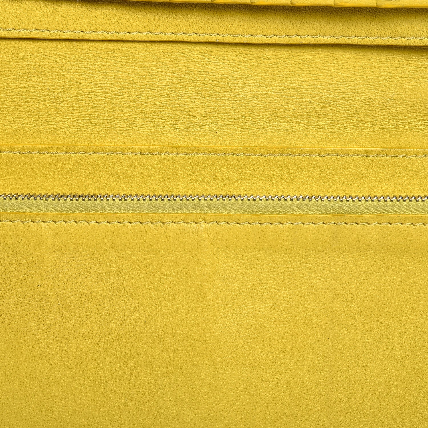 Celine Drummed Calfskin Zip Around Organizer Wallet Black Citron 11 of 12