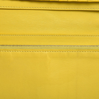 Celine Drummed Calfskin Zip Around Organizer Wallet Black Citron 11 of 12