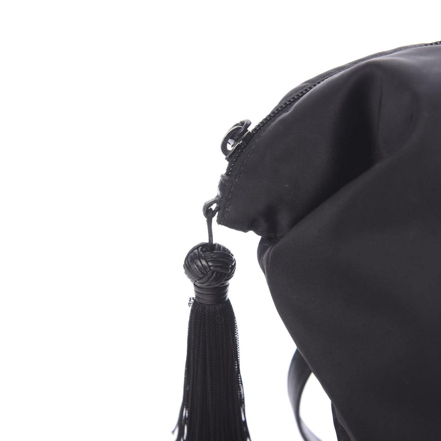 Tessuto Nylon Tassel Duffel Bag Black