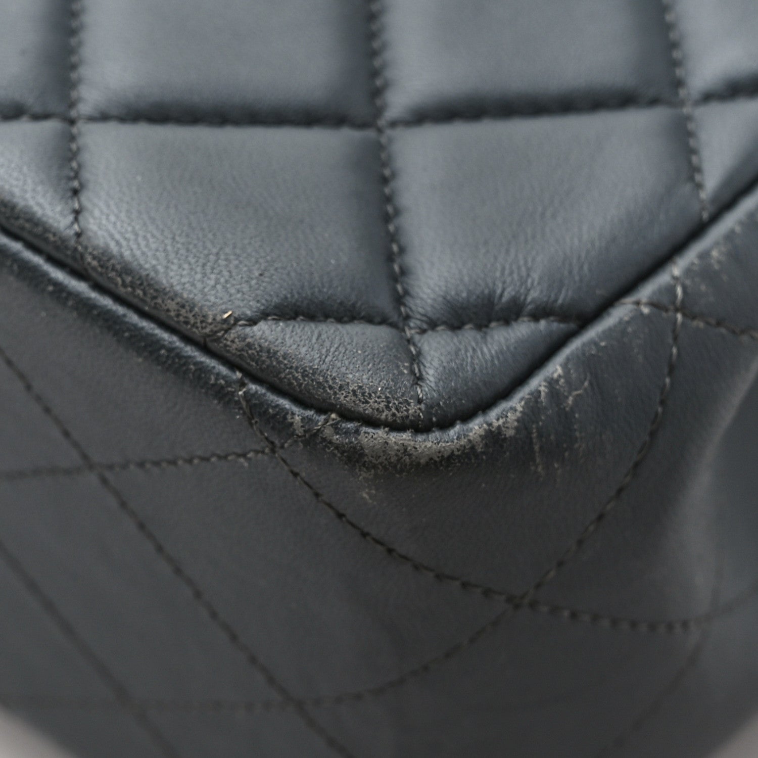 Chanel Lambskin Quilted Jumbo Double Flap Charcoal Grey 11 of 11