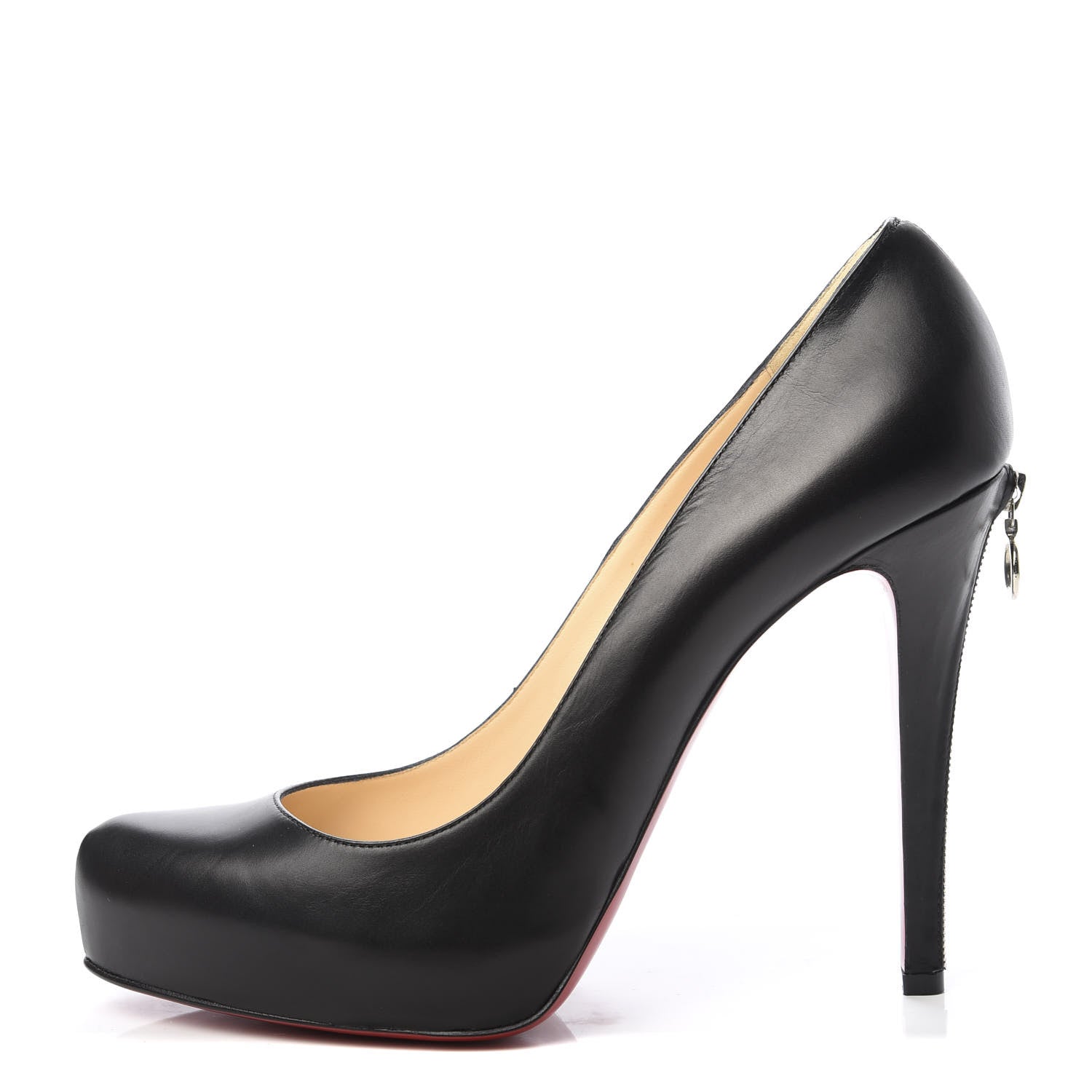 Christian Louboutin Calfskin Rolando Zip 120 Pumps 40.5 Black 1 of 8