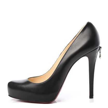 Christian Louboutin Calfskin Rolando Zip 120 Pumps 40.5 Black 1 of 8