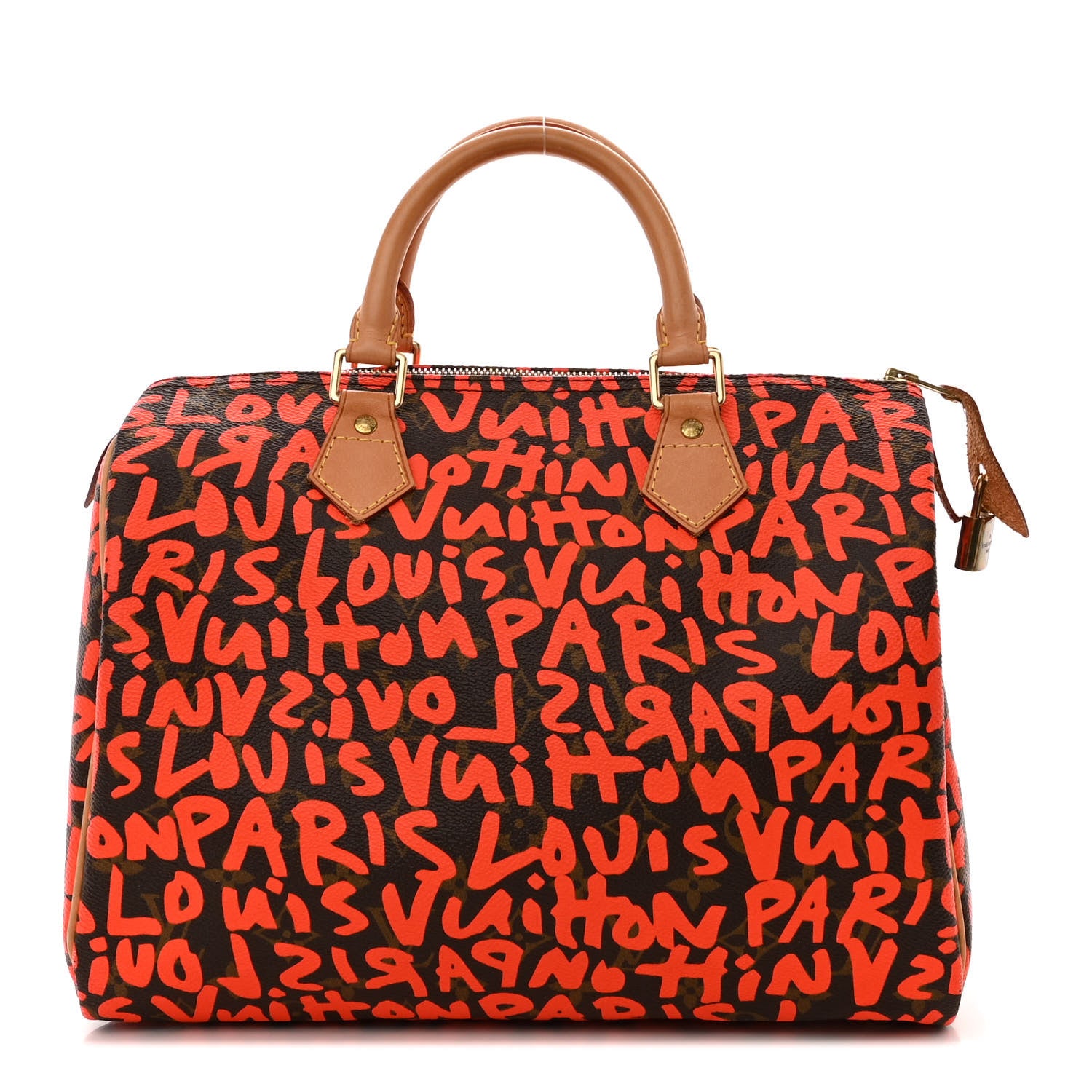 Louis Vuitton Monogram Graffiti Speedy 30 Orange 1 of 14