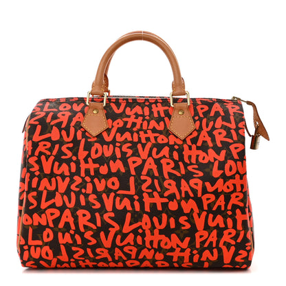 Louis Vuitton Monogram Graffiti Speedy 30 Orange 1 of 14