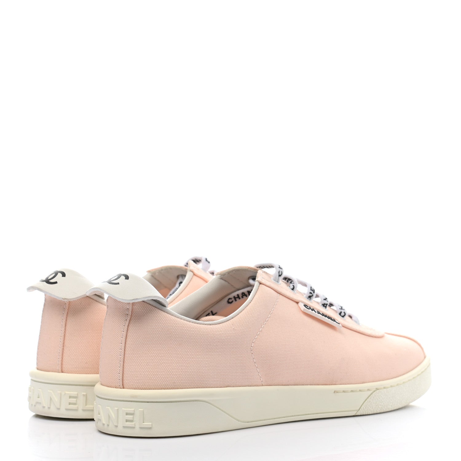 Chanel Canvas Womens Sneakers 38.5 Light Pink 4 of 9