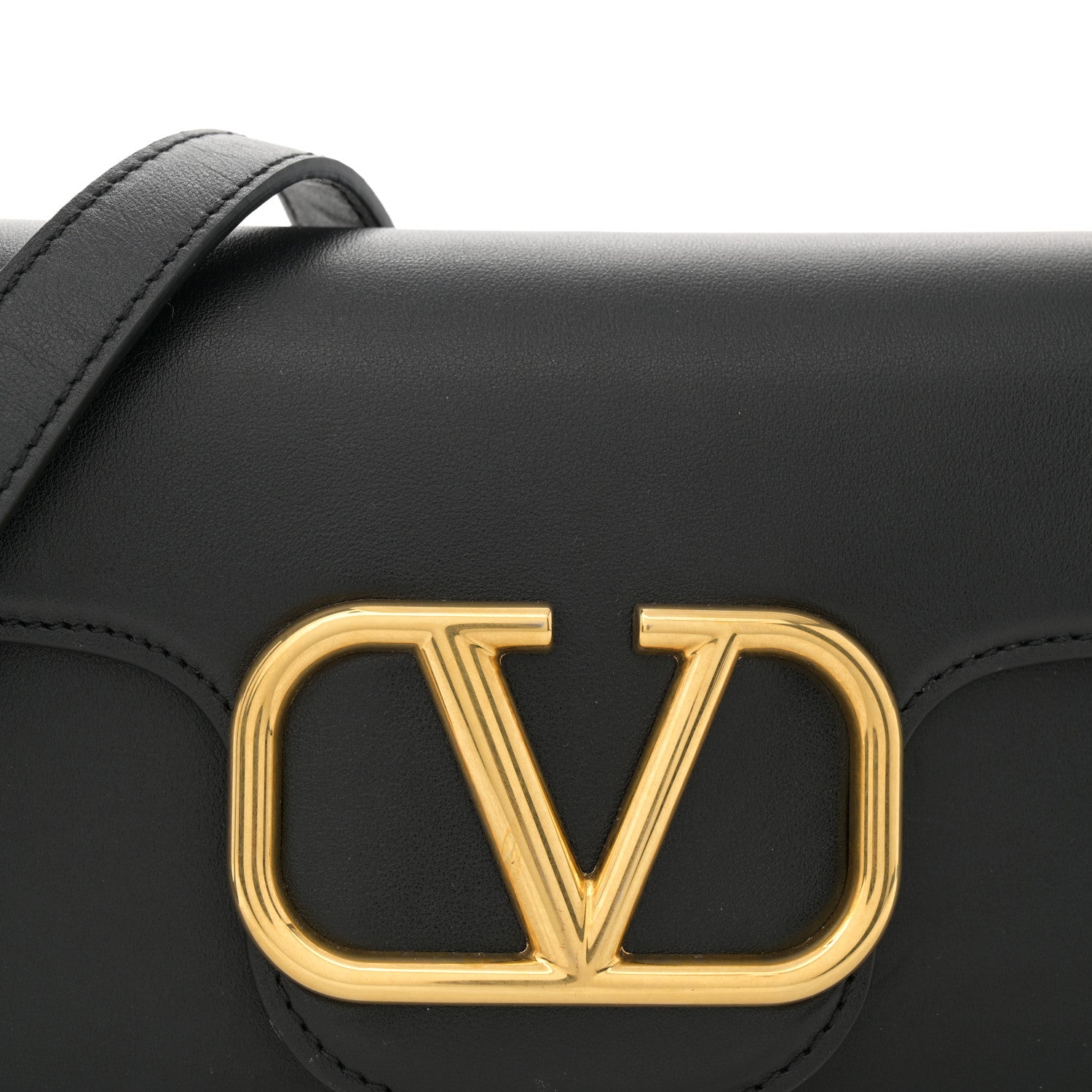 Valentino Garavani Calfskin Vlogo Loco Crossbody Bag Black 8 of 14