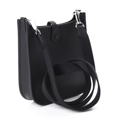 Hermes Taurillon Clemence Evelyne TPM Black 3 of 10