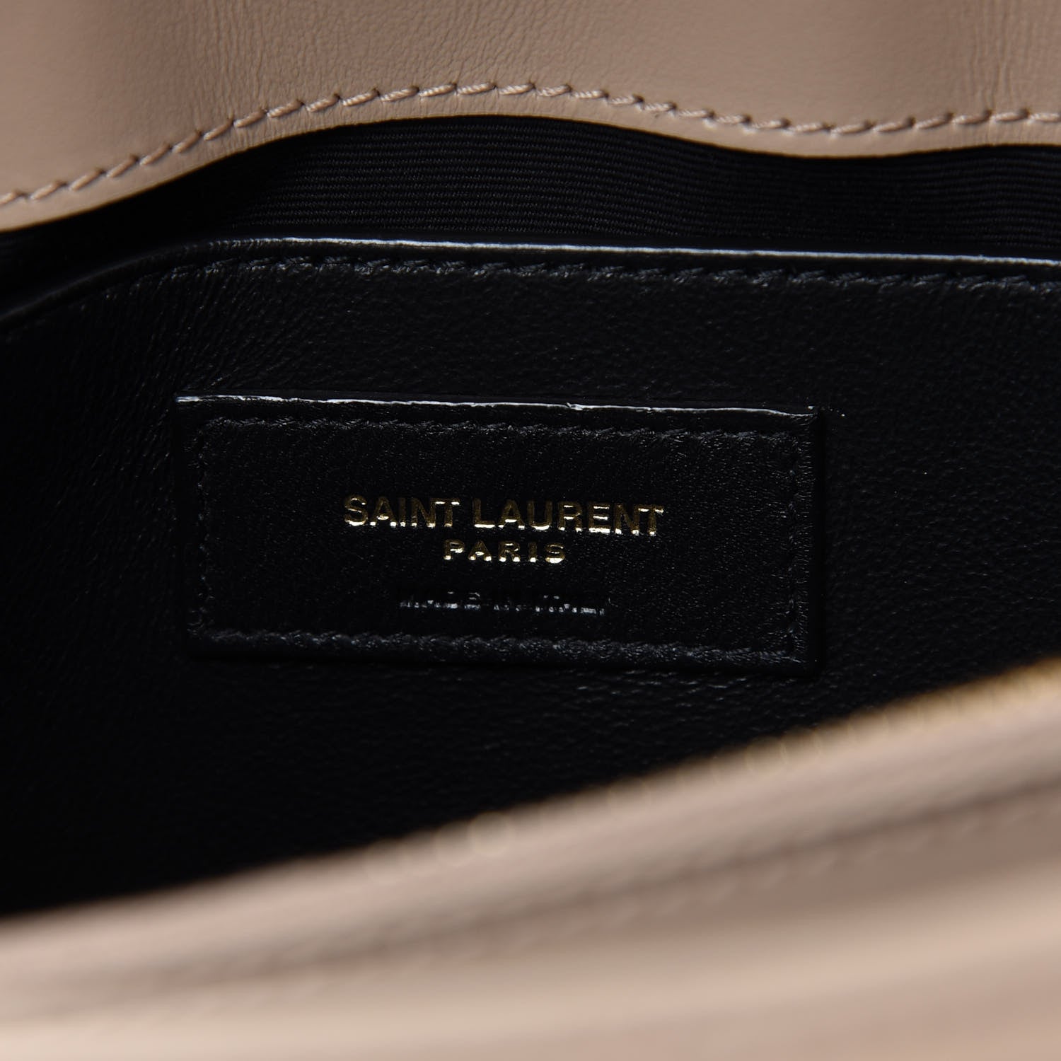 Saint Laurent Calfskin Y Quilted Monogram Small Loulou Chain Satchel Dark Beige 8 of 10