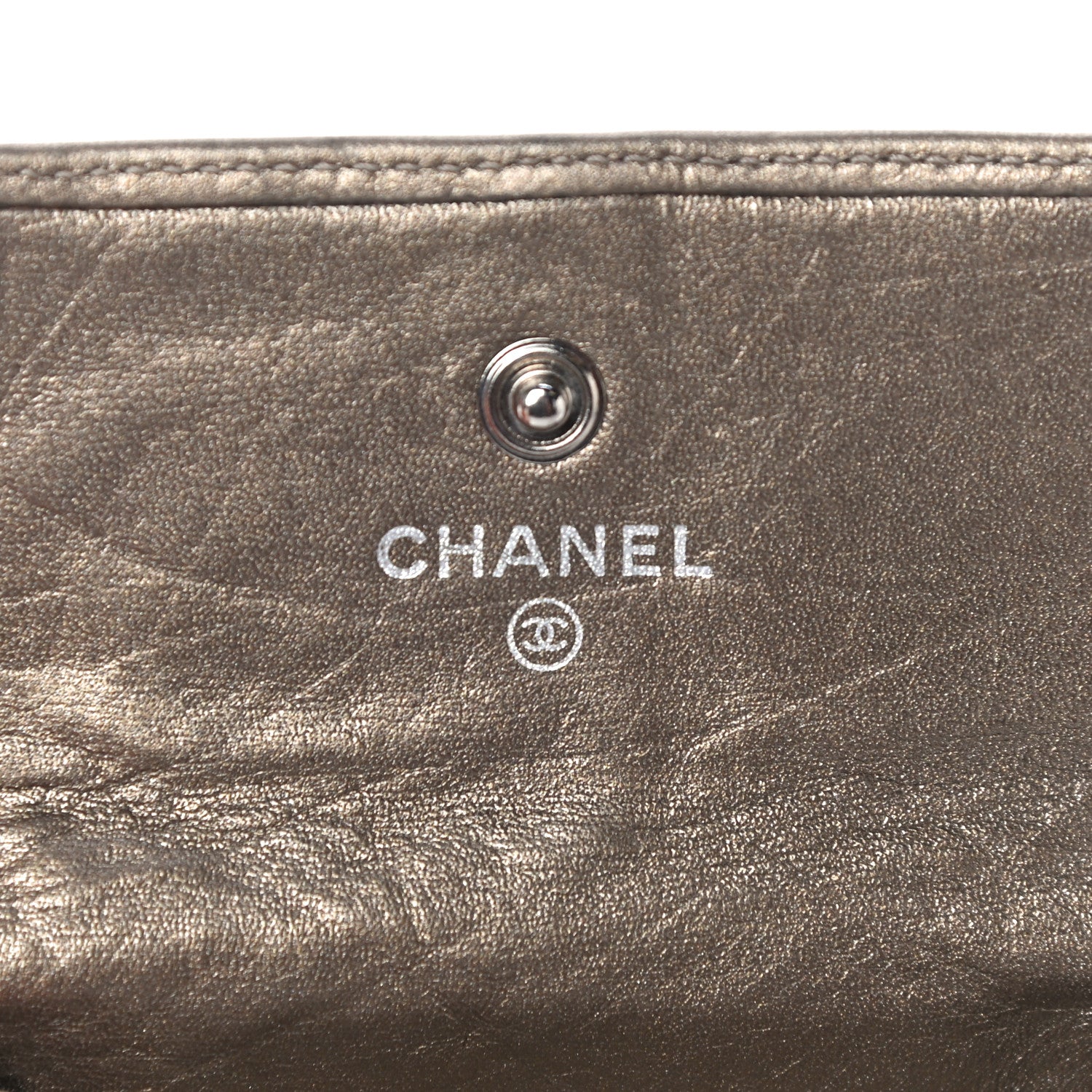 Chanel Metallic Calfskin Quilted Cambon Key Holder Case Bronze 6 of 23