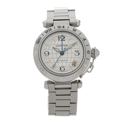 Cartier Stainless Steel 35mm Pasha GMT Automatic Watch 1 of 4