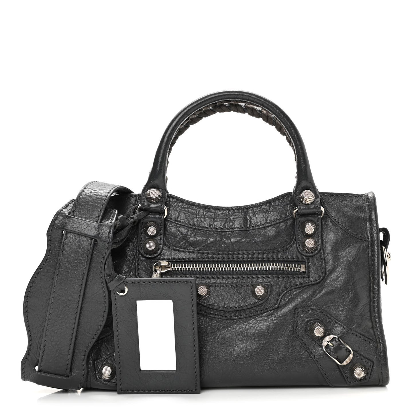 Agneau Giant 12 Silver Hardware Mini City Gris Fossile