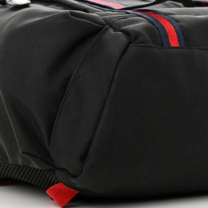Gucci Techno Canvas Web Double Buckle Backpack Black 9 of 15