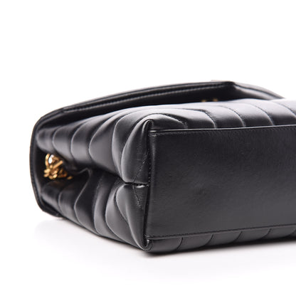 Saint Laurent Calfskin Y Quilted Monogram Small Loulou Chain Satchel Black 5 of 10
