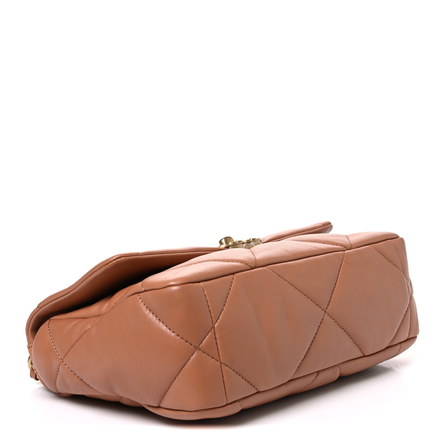 Lambskin Quilted Medium Chanel 19 Flap Brown