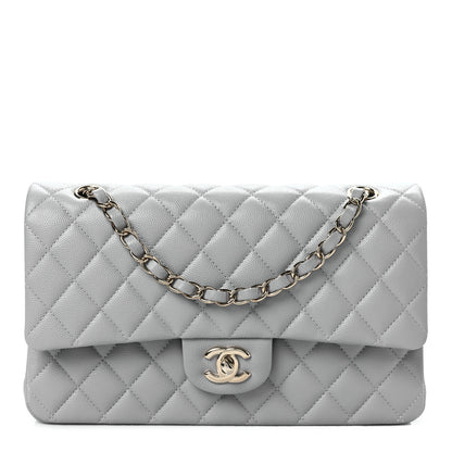 Chanel Caviar Quilted Medium Double Flap Grey 1 of 8