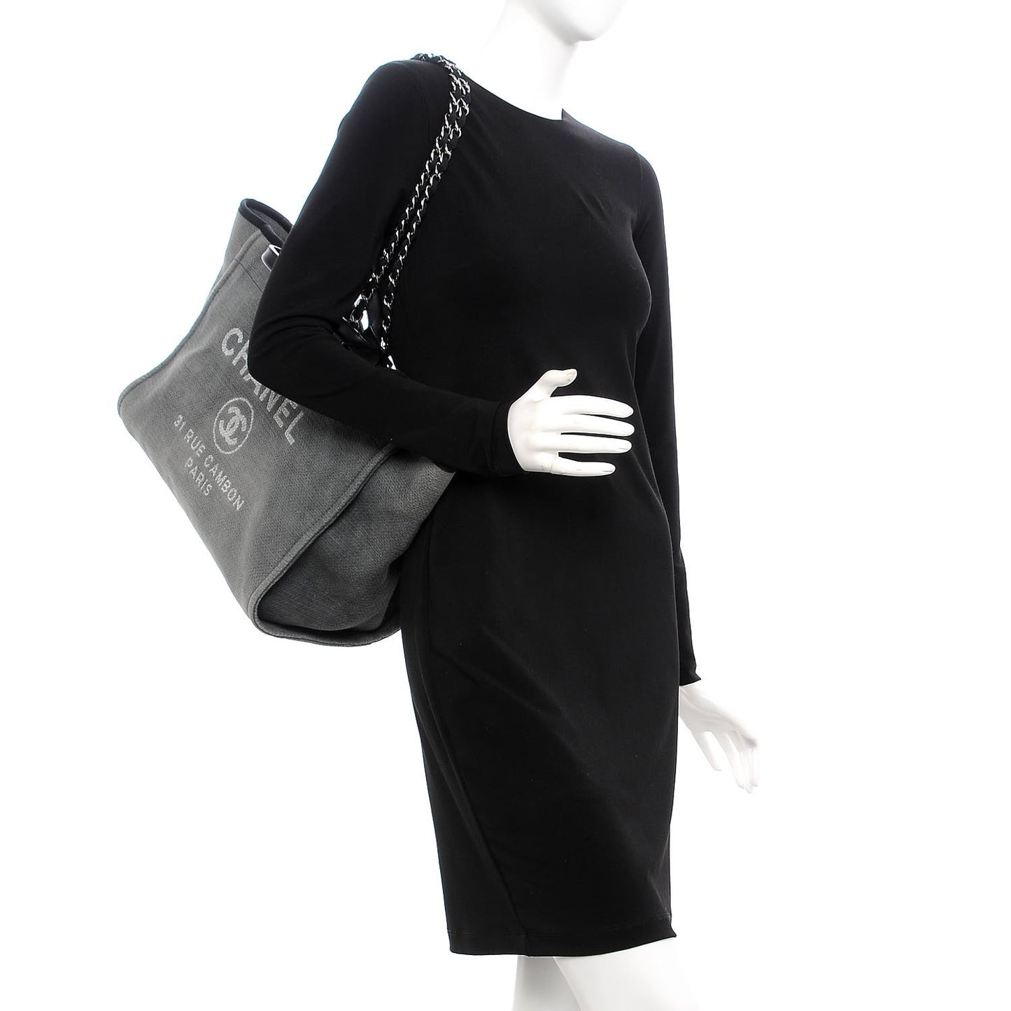 Canvas Deauville Large Tote Grey