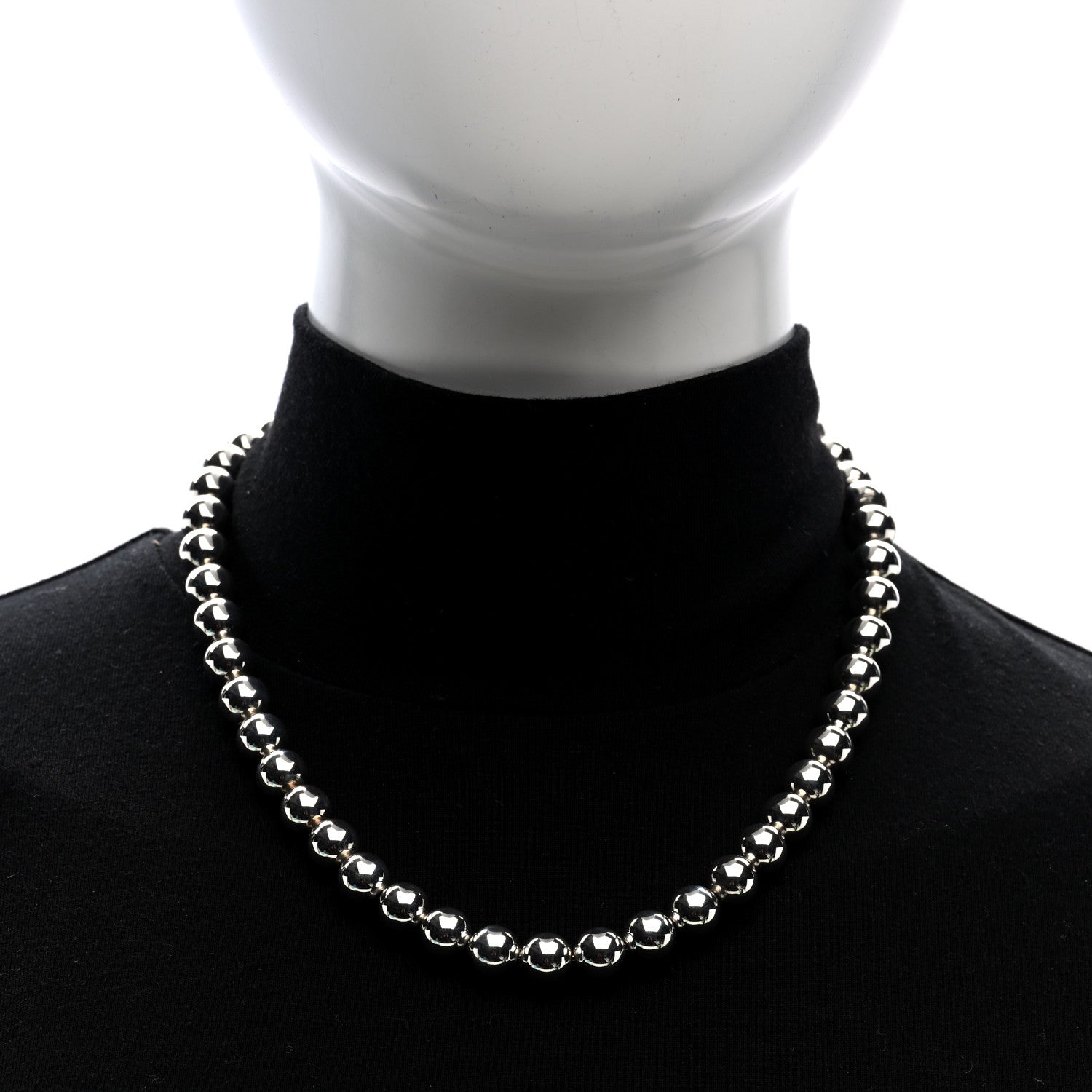 Tiffany Sterling Silver 10mm Hardwear Ball Necklace 2 of 4