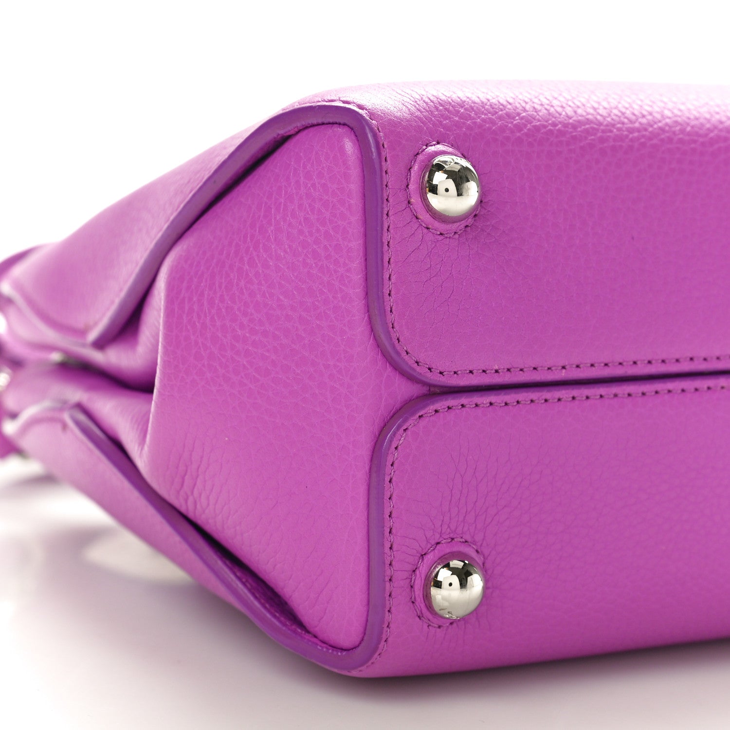 Christian Dior Grained Calfskin Small Open Bar Tote Purple 8 of 9