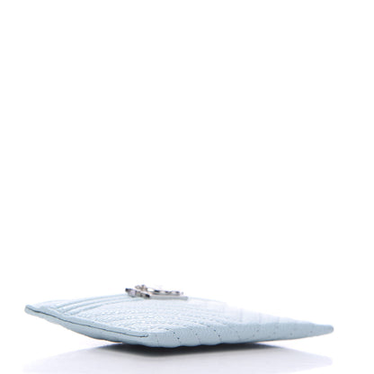 Chanel Caviar Chevron Quilted Boy Card Holder Light Blue 3 of 8