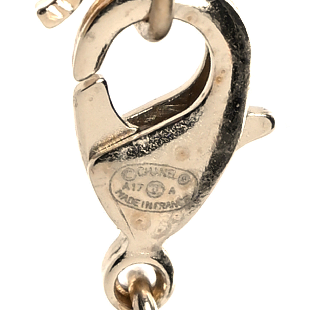 Enamel Twisted CC Pendant Necklace Gold Red