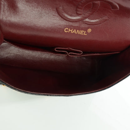 Chanel Lambskin Quilted Medium Double Flap Black 8 of 9