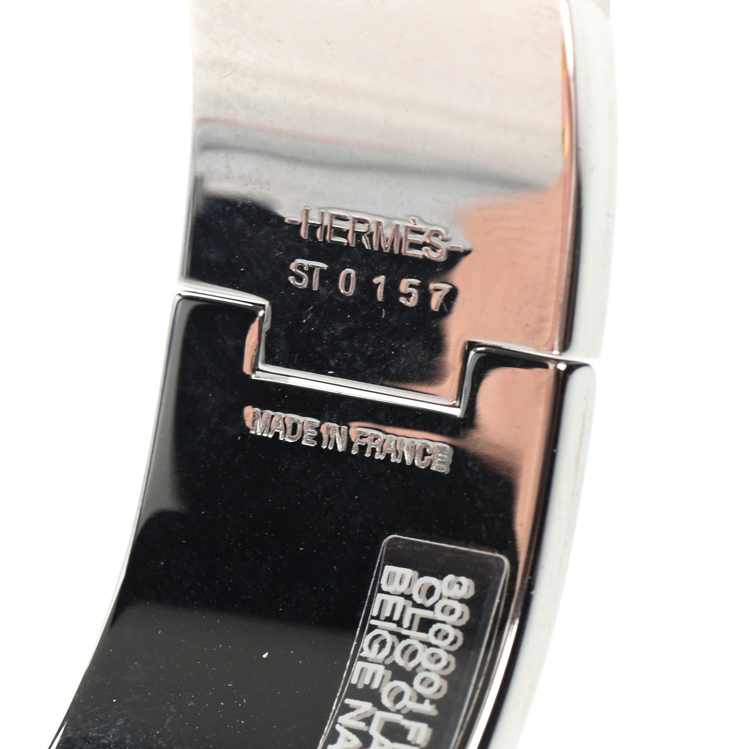 Hermes Enamel Wide Clic Clac H Bracelet PM Beige Nacre 4 of 4