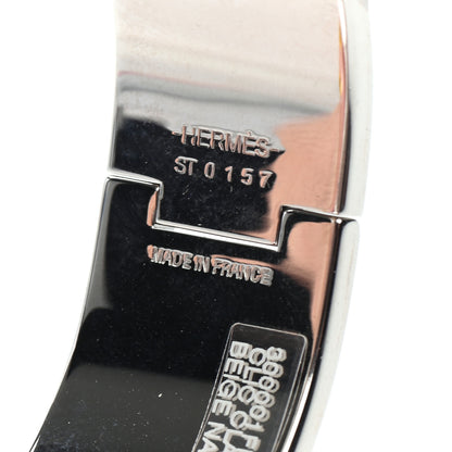 Hermes Enamel Wide Clic Clac H Bracelet PM Beige Nacre 4 of 4