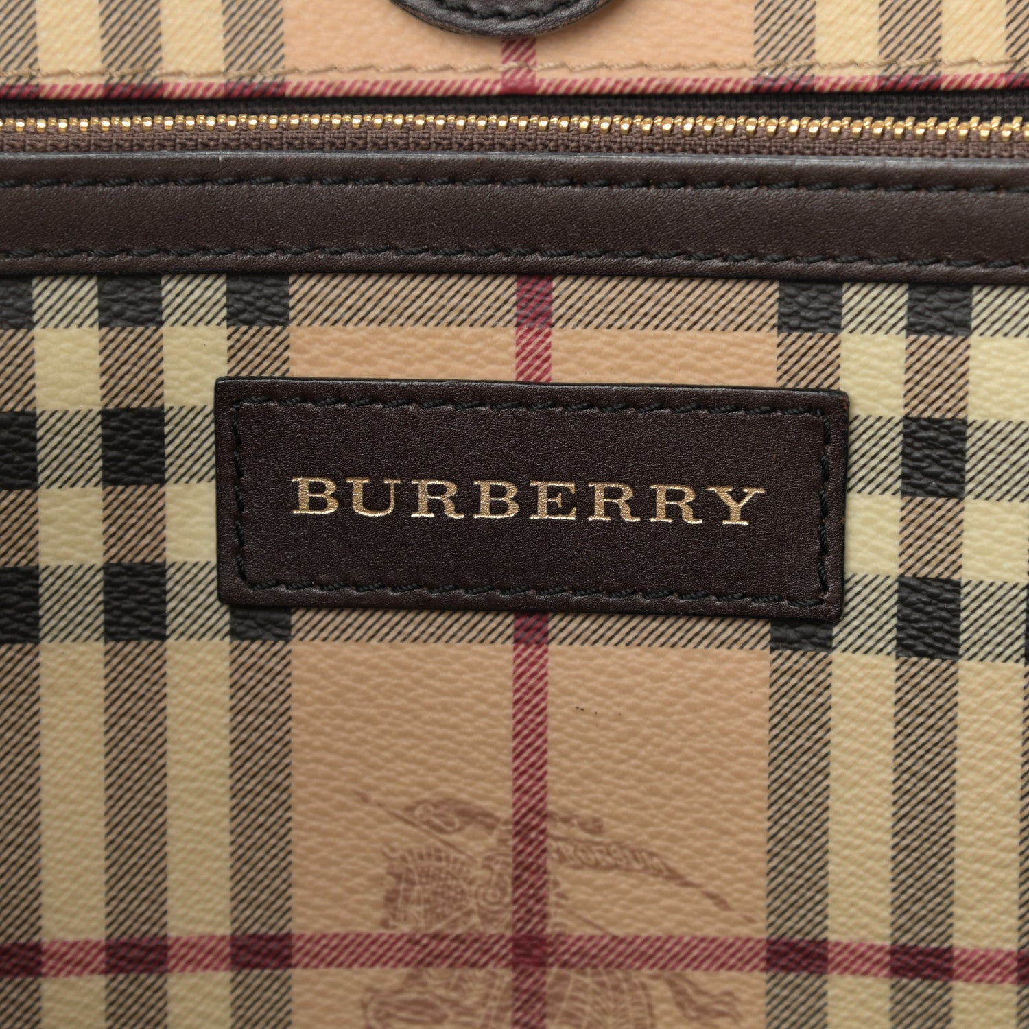 Burberry Haymarket Check Small Canterbury Tote Chocolate 6 of 13