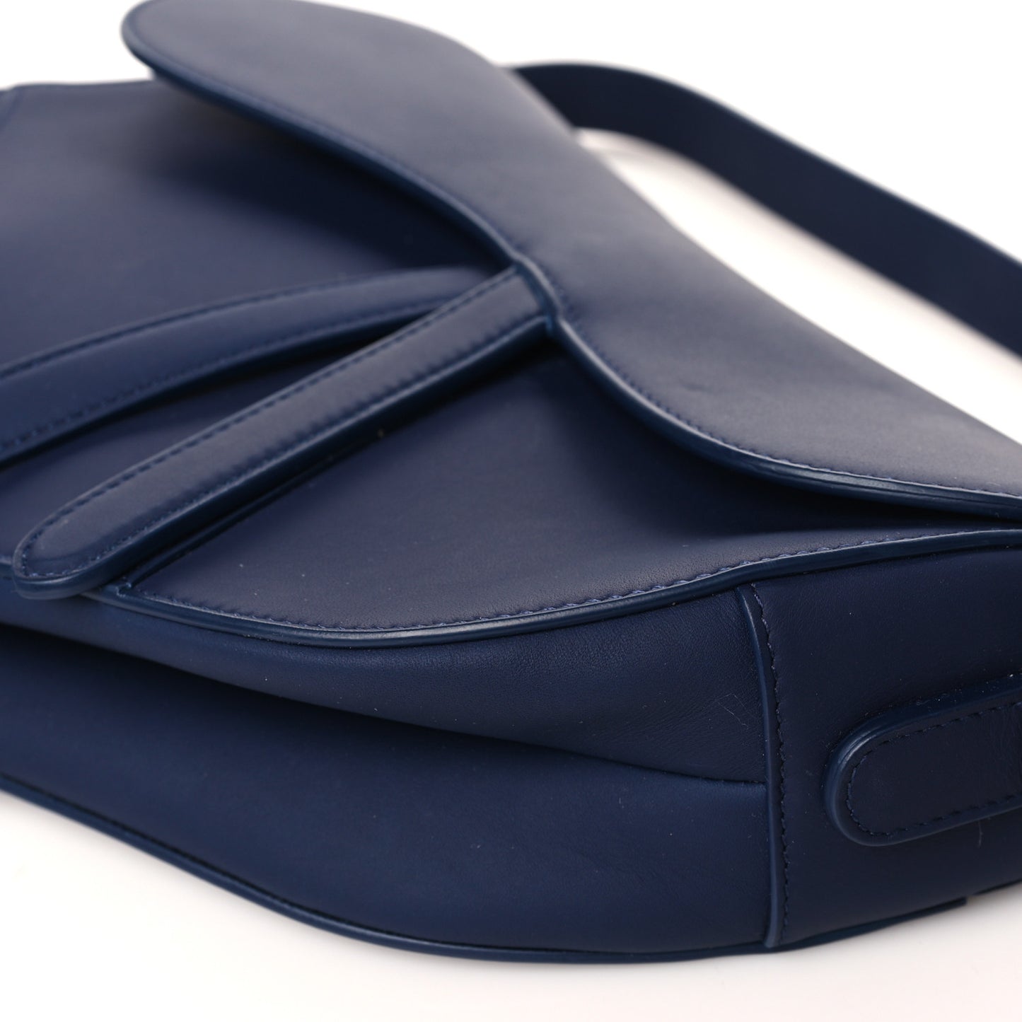 Ultra Matte Calfskin Saddle Bag Blue