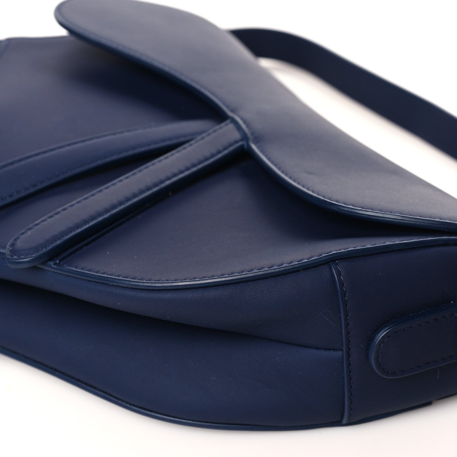 Christian Dior Ultra Matte Calfskin Saddle Bag Blue 9 of 9