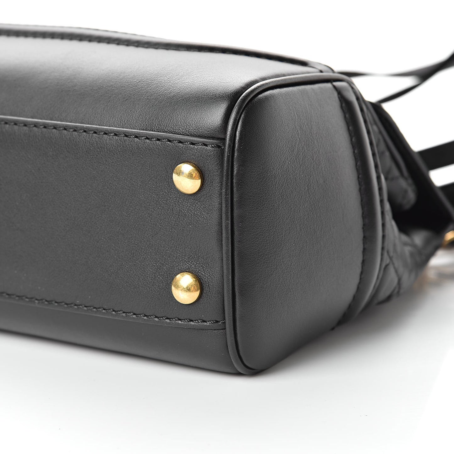 Vitello Quilted Medium Palazzo Empire Bag Black