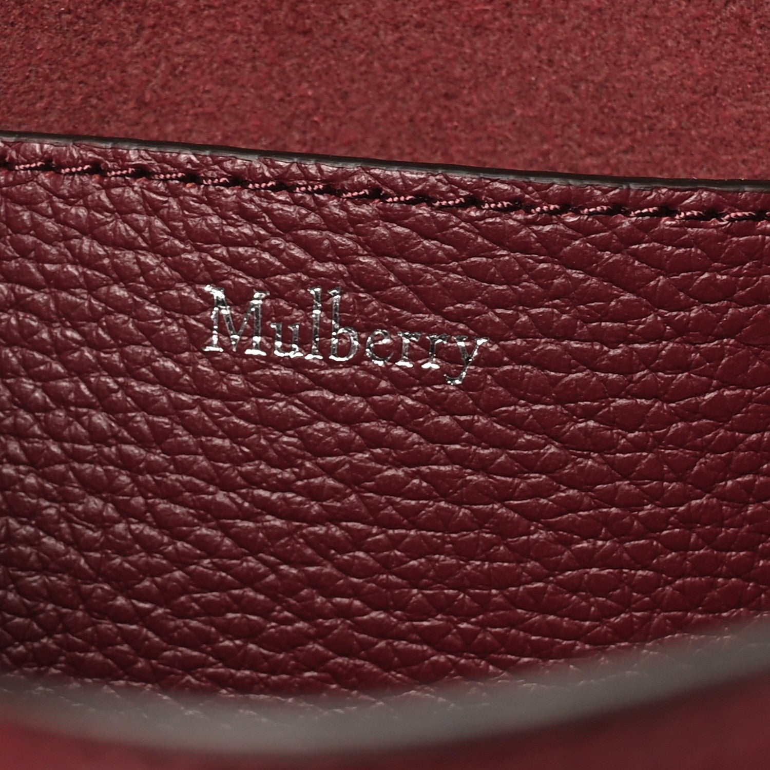 Mulberry Small Classic Grain Mini Bayswater Black Cherry 6 of 9