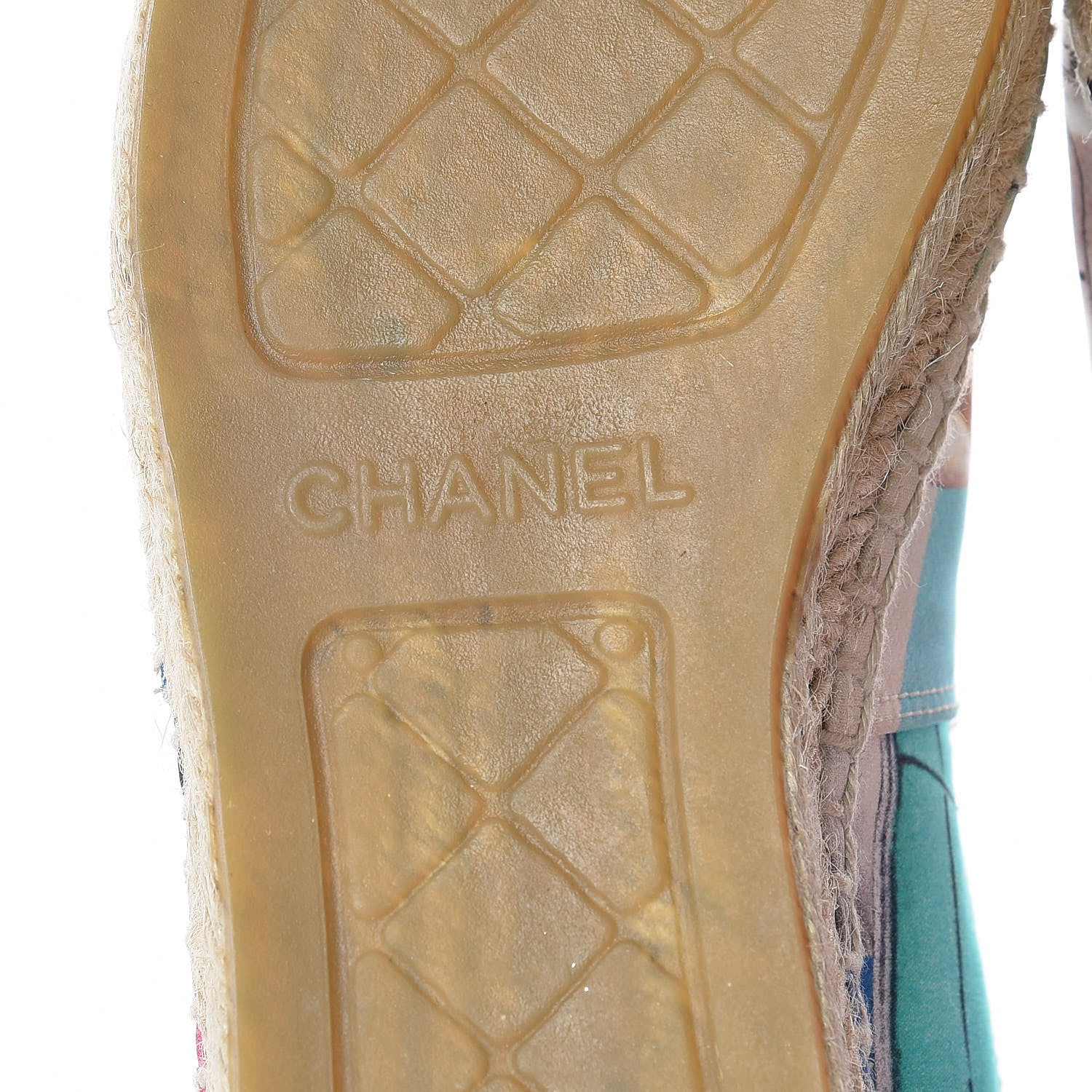 Chanel Fabric Patent CC Espadrilles 35 Multicolor Black 7 of 11
