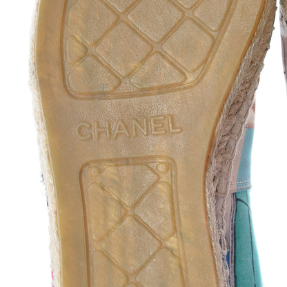 Chanel Fabric Patent CC Espadrilles 35 Multicolor Black 7 of 11