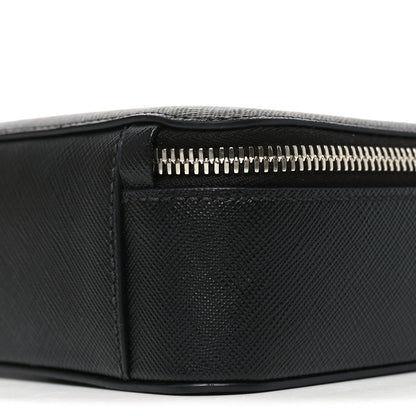 Prada Saffiano Travel Medium Brique Crossbody Bag Black Black 8 of 8