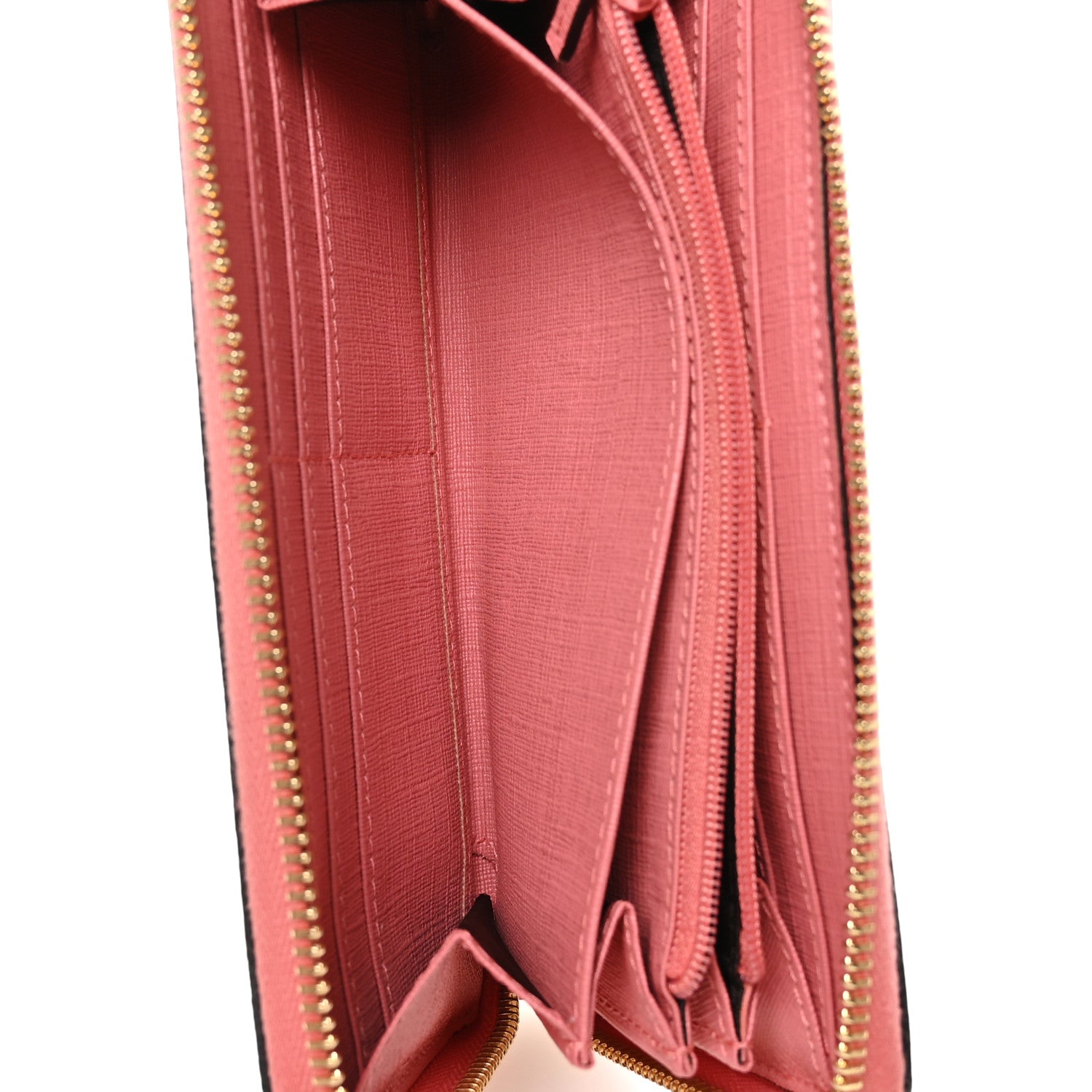 Gucci GG Supreme Monogram Embroidered Face Zip Around Wallet Pink 5 of 8