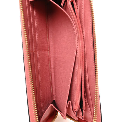 Gucci GG Supreme Monogram Embroidered Face Zip Around Wallet Pink 5 of 8