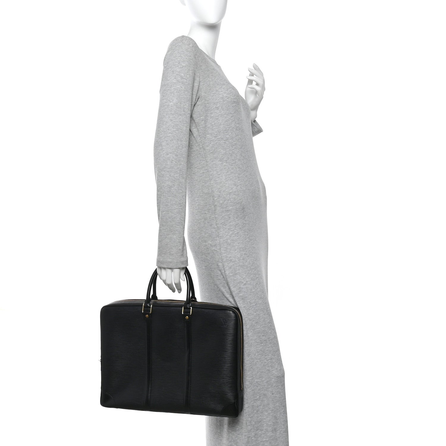 Louis Vuitton Epi Porte-Documents Voyage Briefcase Black 2 of 11