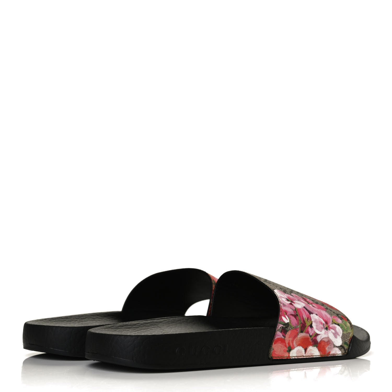 Gucci GG Supreme Monogram Blooms Slide Sandals 39 Beige Multicolor 4 of 9