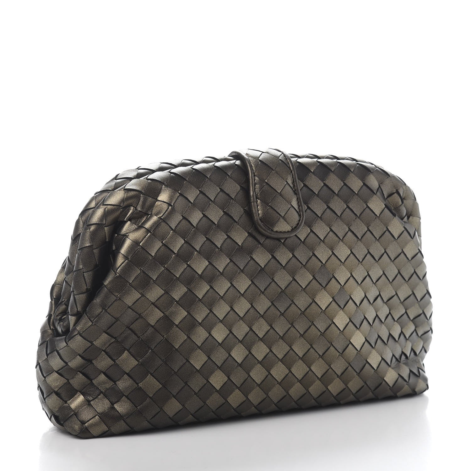 Bottega Veneta Nappa Intrecciato The Lauren 1980 Clutch Platinum 3 of 11